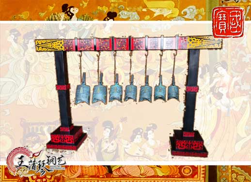 7件編鐘，觀賞裝飾編鐘，可發(fā)音編鐘