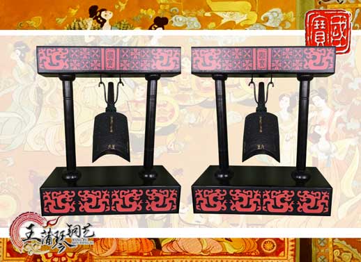單件編鐘工藝品、外賓禮品、中國(guó)青銅編鐘